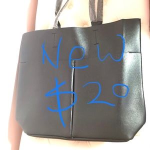Brand new leather shoulder bag black